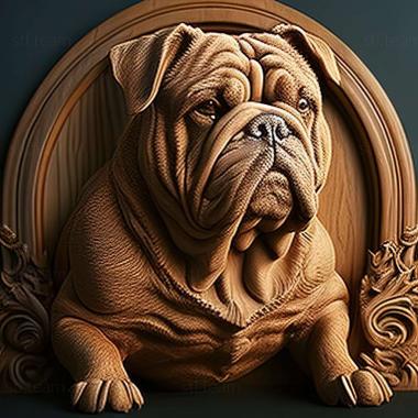 3D model Old English Bulldog newly created dog (STL)
